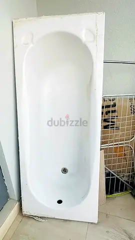 Used White Acrylic Bathtub - Standard Size, Good Condition