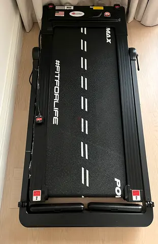 Foldable MAX treadmill – compact, excellent condition original price was 1100