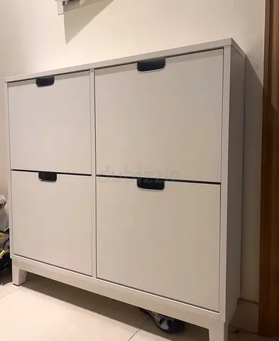 IKEA STALL 4-Compartment Shoe Cabinet White 96x17x90 cm