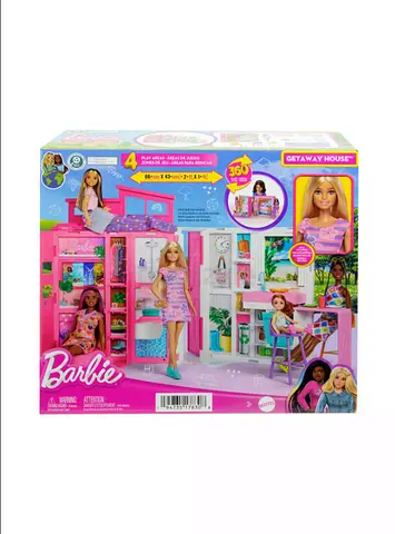(LIMITED TIME OFFER, HALF PRICE FOR AED 185) Barbie Getaway House Playset (BRAND NEW)