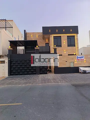 Villa for sale in Ajman, Al Zahia area: 5 master bedrooms and a separate majlis.