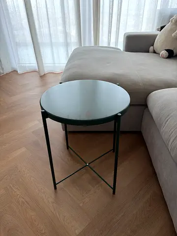GLADOM tray table 45x53 cm, dark grey-green (IKEA)