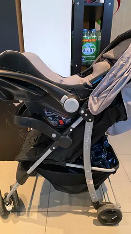 Pram stroller with unused car seat for toddler of junior brand
