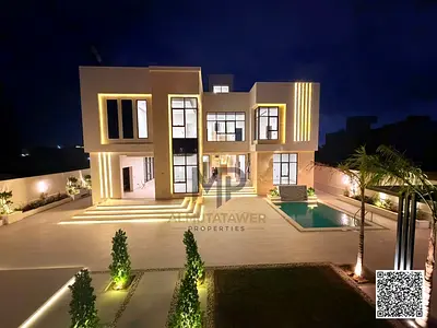 فيلا بالياسمين تصميم القصور مساحه 8500 قدم تملك حر السعر شامل كهربا مياه ومكيفات