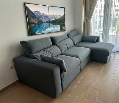 Modern Sofa Bed with spacious hidden storage. Left & right configuration available. Multiple colors