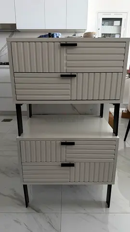 2 Modern Nightstand with USB Charging Port – Excellent Condition