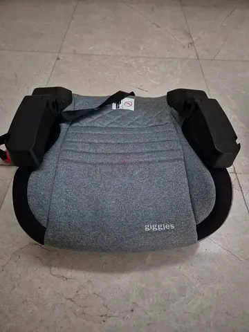 Grey Booster Car Seat (backless/with armrests) - Good Condition