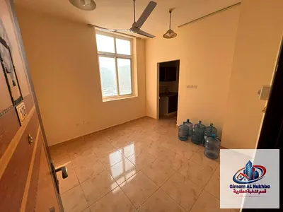 **Spacious studio for rent in Al Qulaya, Sharjah**, featuring a **separate kitchen**, a **luxury ba