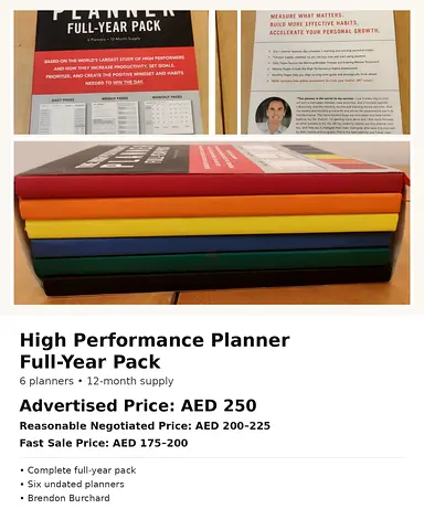 High Performance Planner Full-Year Pack by Brendon Burchard - 6 Undated Planners