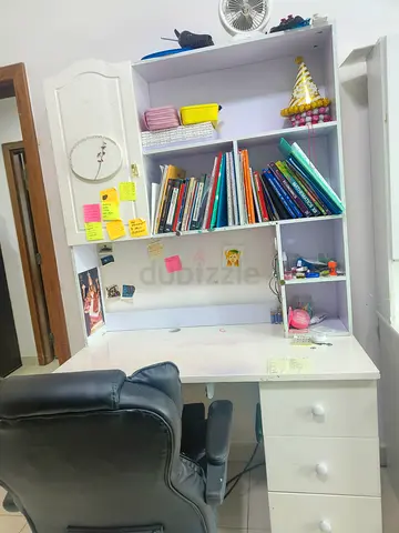 2Kids bed with storage, cupboard and 2 study tables with chairs..... individual sale is also availab