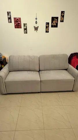 Danube Light grey 3-seater sofa cum King size Bed - good condition