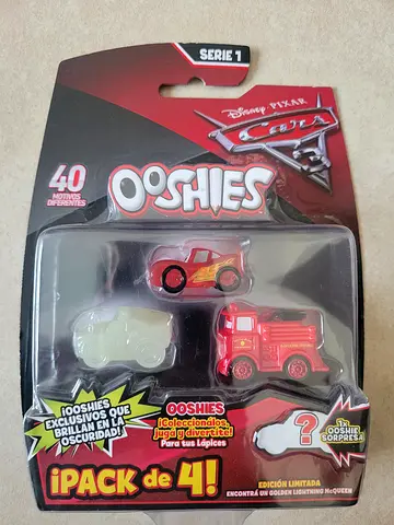 Cars Ooshie Series 1 Toy 4 pack mystery figure collectable pencil topper