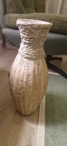 Large Natural Woven Floor Vase - Decorative Accent Piece