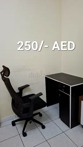 Compact Black Office Desk with Sliding Drawer - Good Condition