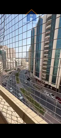 2BR apartment in Al Arab Tower, Al Majaz 2, 115 sqm, front view, owner occupied, fully maintained before handover. AED 400K.