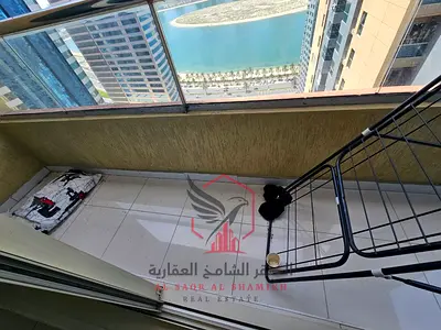 Sea view apartment with balcony – 3BHK with free parking, gym, and swimming pool in one of the most beautiful towers in Sharjah,