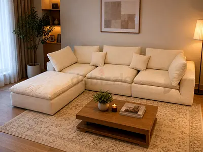 Soft Feather Filled L-Shape Sofa offering superior comfort and a luxurious look. Available in custom