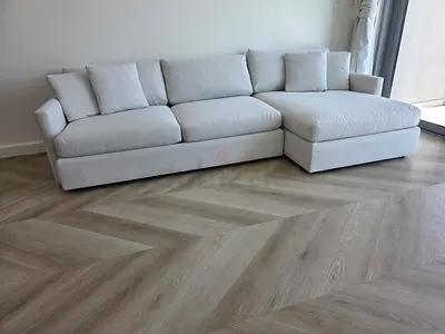 Crate&barrel L shape Sofa Beige