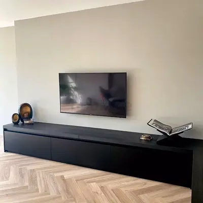 Modern Low Profile Black TV Unit