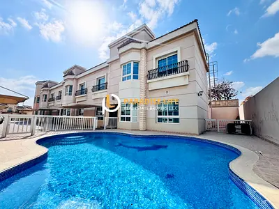 3master bedroom/Tv lounge/Maids room/Shared pool/villa/For rent 125k