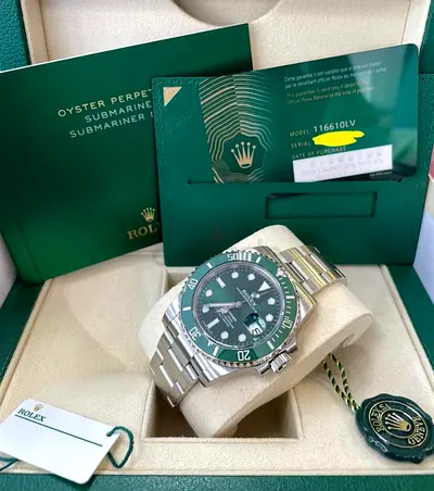 Rolex Submariner Hulk With Box And Card 1:1 Clone Men’s Watch