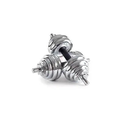 York Dark Grey Painted Chrome Dumbell Set 30Kg - Brand New