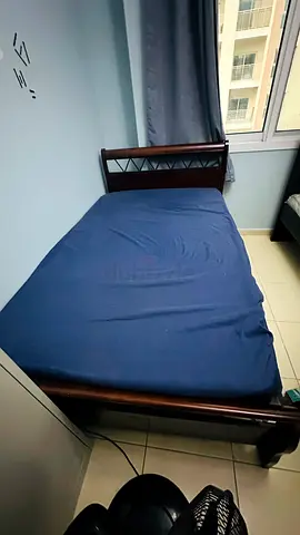 Bed frame and mattress like brand new. move out sale