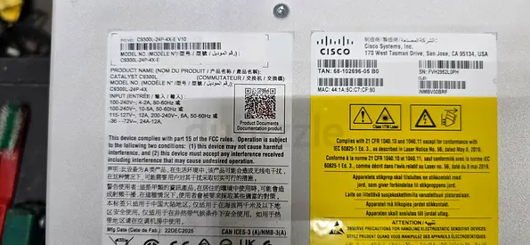 Cisco network switch - used unit with intact labels