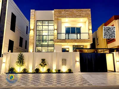 For sale: Al Yasmin villa, 6BR with a roof ,super deluxe finishing, freehold, bank financing