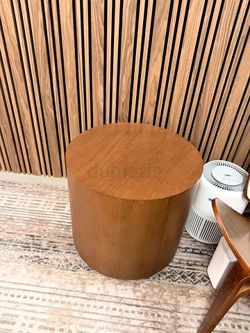 Solid Wood Round Side Table