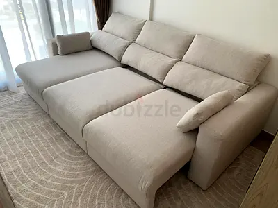 As Good Condition High Quality ikea Eskilstuna L shape sofa bed with storage