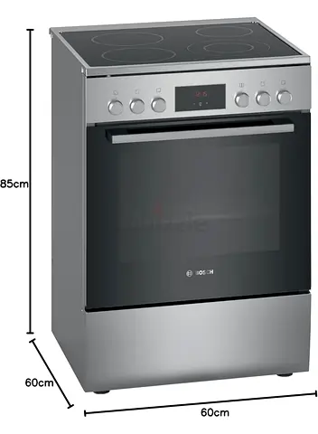Electric Range Cooker, 60 cm, Power Elements HKQ38A150M Stainless Steel