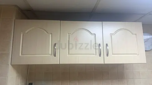 Wall-Mounted Kitchen Cabinets - Light Wood Finish