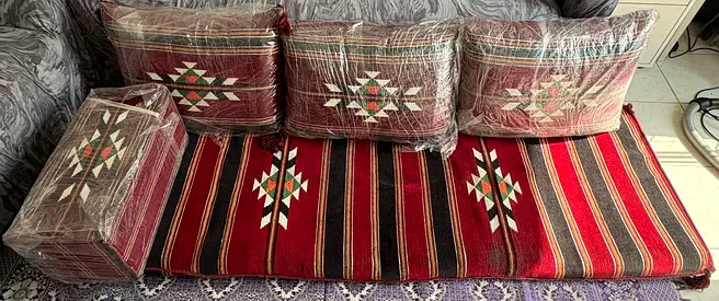 Traditional Majlis Seating Set with Cushions (Good Condition)