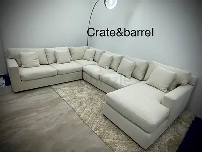 Amazing condition crate&barrel Ushape sofa
