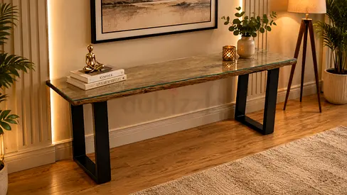 Marina Home Railway Wood Console Table