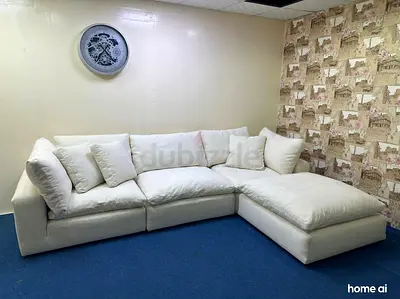 Marina home feather 🪶 filled 4_piece modular sofa with ottoman