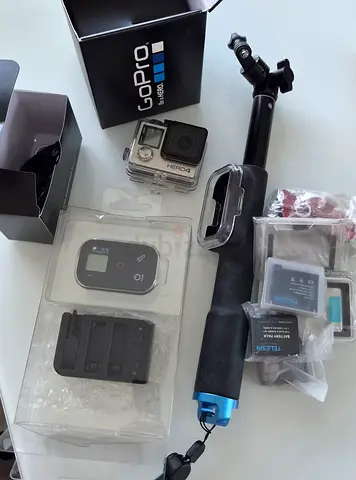 GoPro HERO4 Silver with accessories (stick, spare batteries, mounts) - used