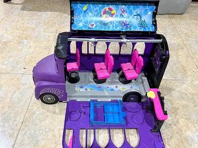 Monster high Purple Doll Party Bus Playset with Seats