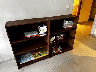 4x IKEA BILLY Bookcases Brown Walnut 80x28x106 cm