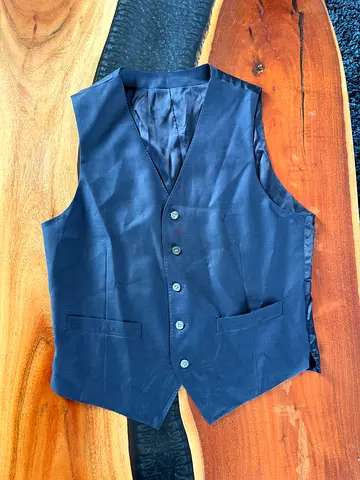Men's dark grey formal waistcoat/vest - size likely M/L