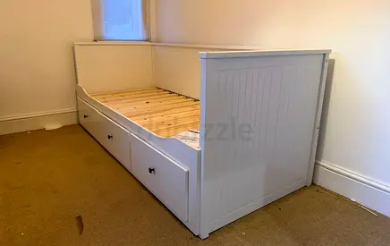Ikea Day bed frame available with storage drawers in perfect condition