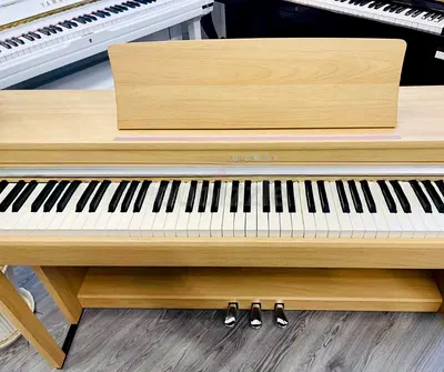 Light Wood Upright Digital Piano with 3 Pedals - Excellent Condition