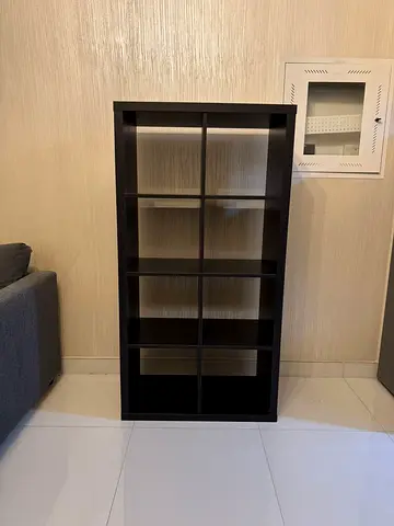 Dark Brown 8- Cube Storage Shelf / Multi Purpose Item- Good Condition
