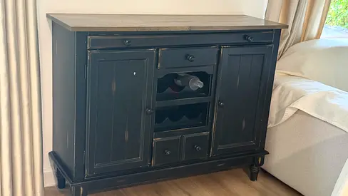 Wooden marina home bar cabinet