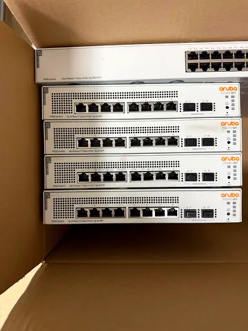 Aruba Network Switches: 1x 1930 24 port & 4x 1930 8-port (good condition).