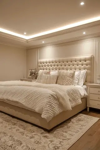Elegant Tufted  super King Size Bed