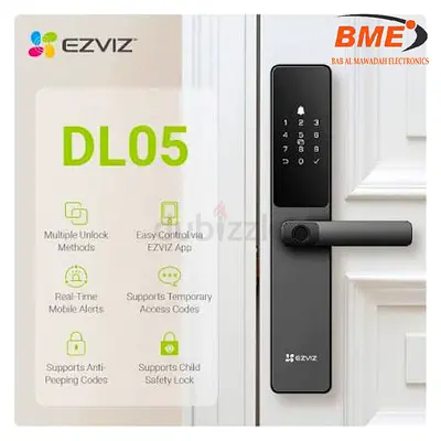 EZVIZ Smart Lock DL05, 7-in-1 Keyless Entry Door Lock, with Fingerprint Access – Secure Keyless Entr