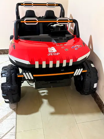 Red Electric Ride-On Jeep for Kids - 2-Seater, Good Condition