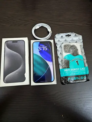 Iphone 15 pro max with Box and cable LLA Version Dual Esim 256Gb Storage Waterpack 87% Battery